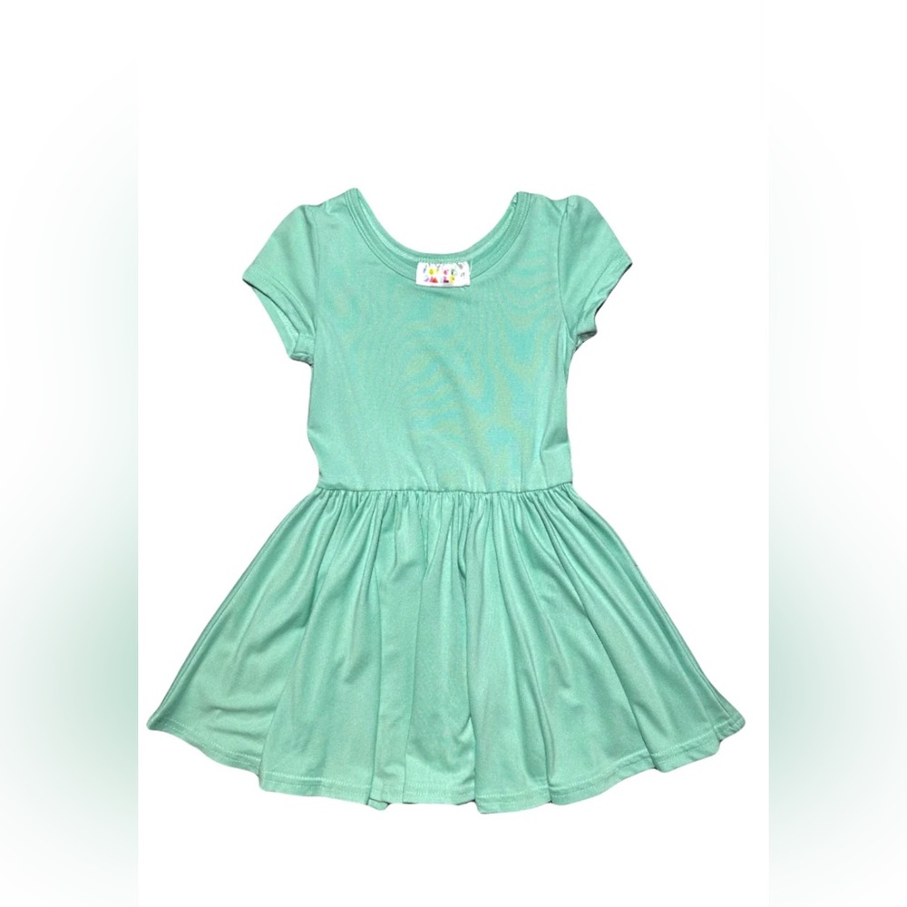 New Dot dot Smile Seafoam Serenity Cap Dress 6-12 Months